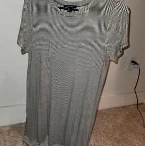 Green Striped T-Shirt Dress